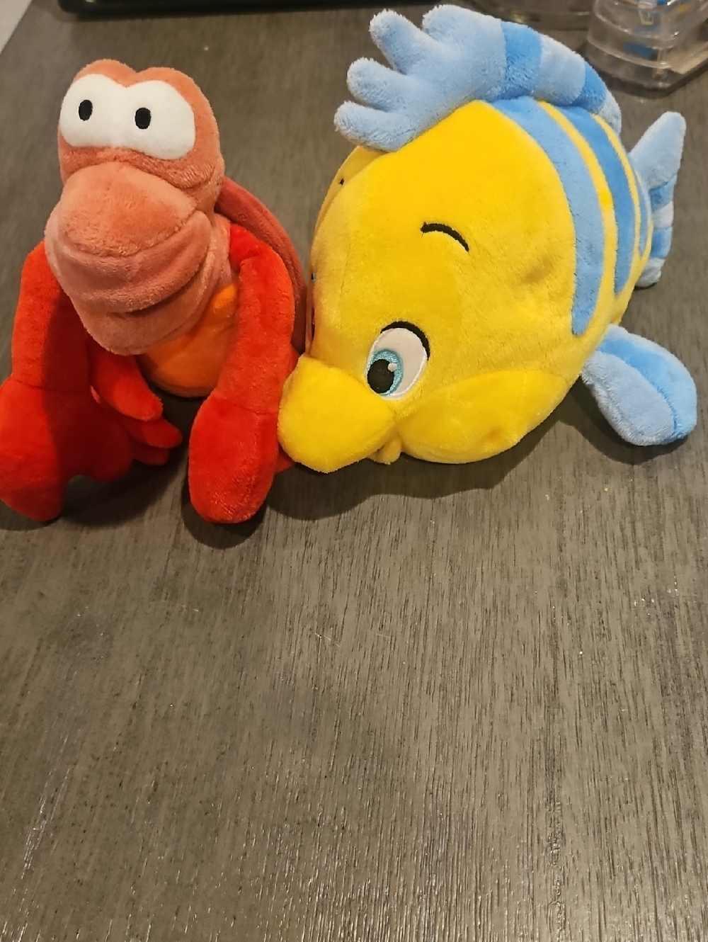 Disney Plush Pair Flounder and Sebastian Lot.